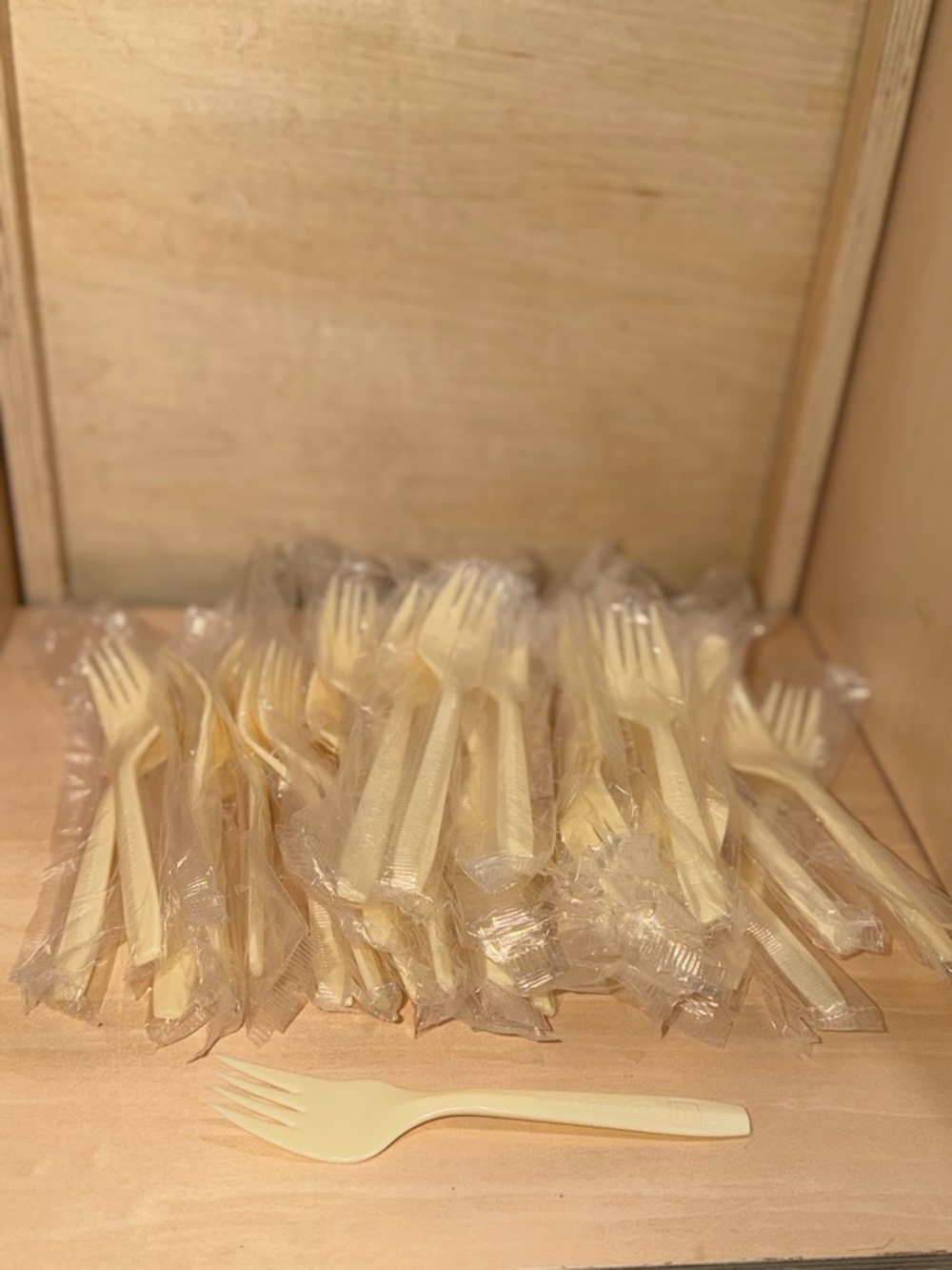 Vintage McDonald’s Individually Wrapped Plastic Disposable Forks Lot Of 29